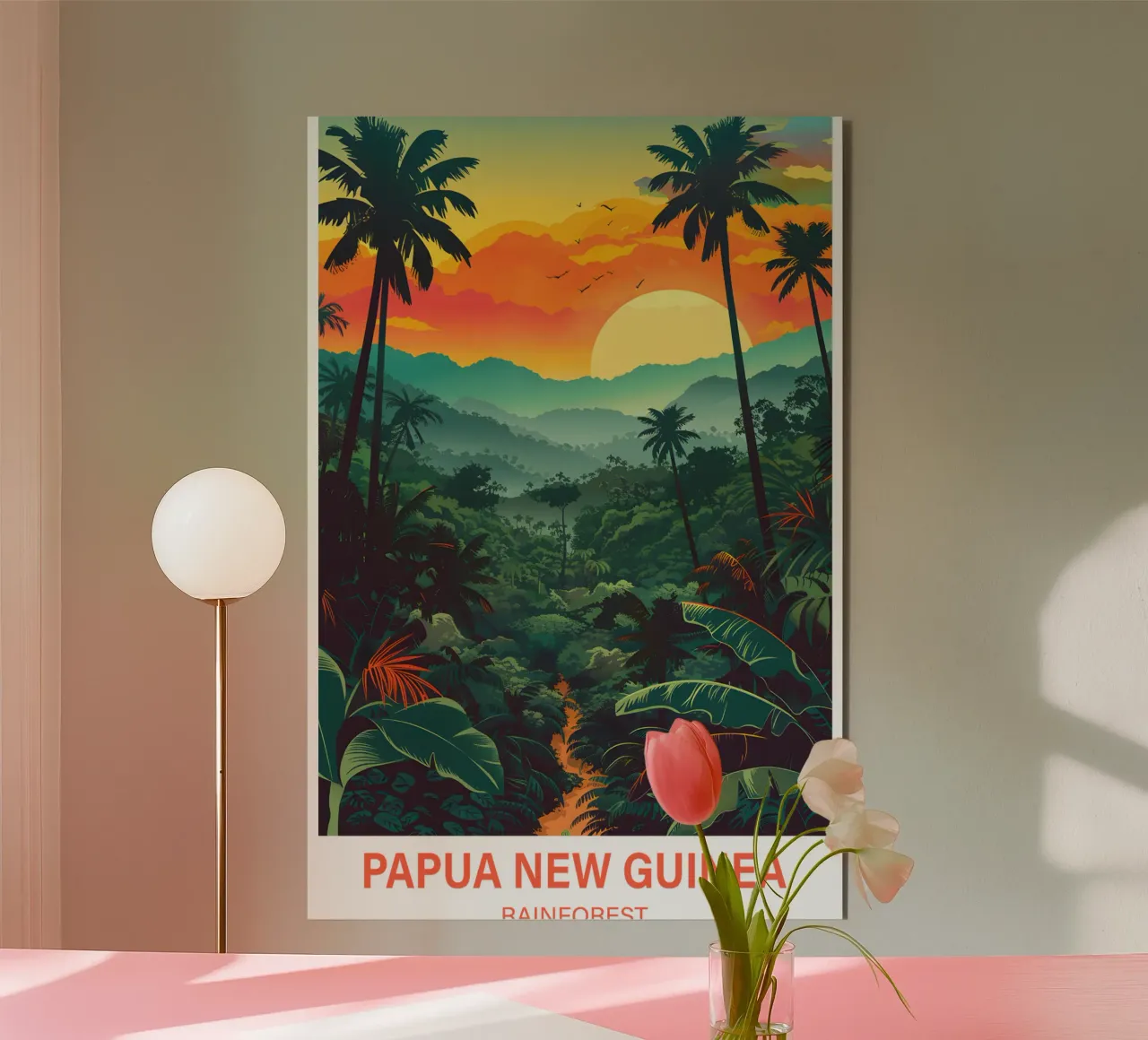 Regenwald in Papua-Neuguinea Alu-Dibond von Wanderlust Vibes