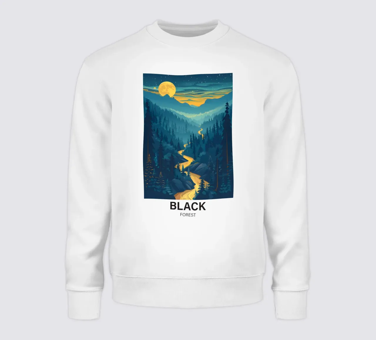 Zwarte Woud sweatshirt van Wanderlust Vibes