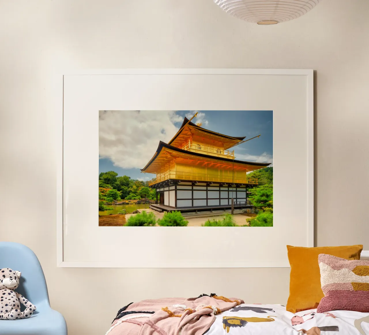 Kinkaku-ji Giappone poster con telaio in legno da thetraveller