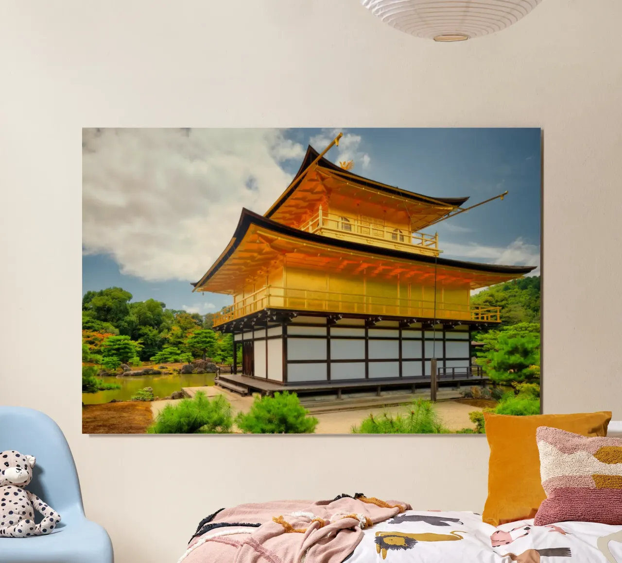 Kinkaku-ji Giappone poster con telaio in legno da thetraveller