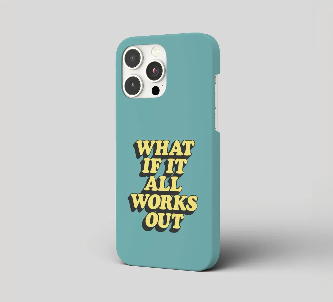 E se tutto andasse bene Tipografia ottimistica ed edificante cover iphone da THE MOTIVATED TYPE