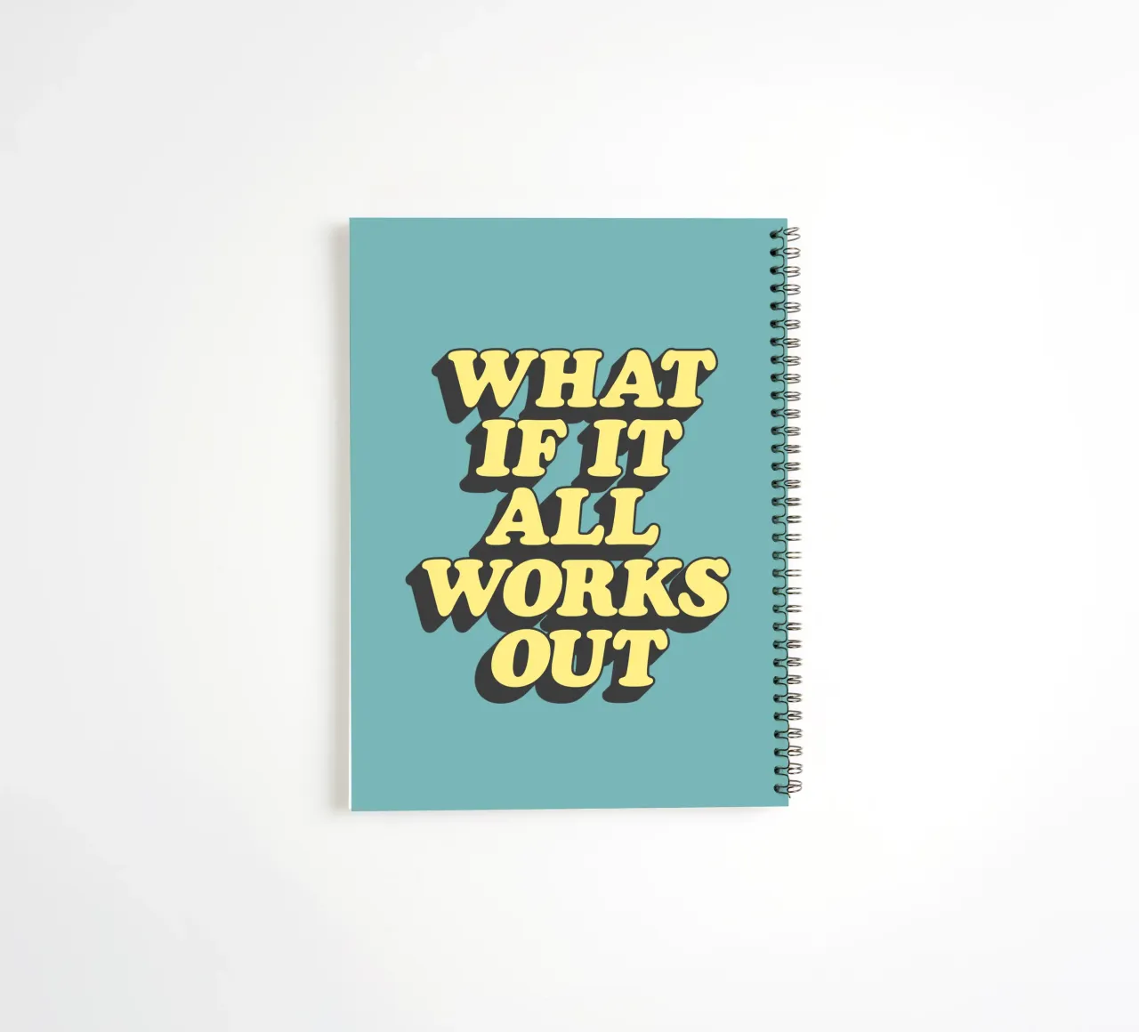 E se tutto andasse bene Tipografia ottimistica ed edificante diario ad anelli da THE MOTIVATED TYPE
