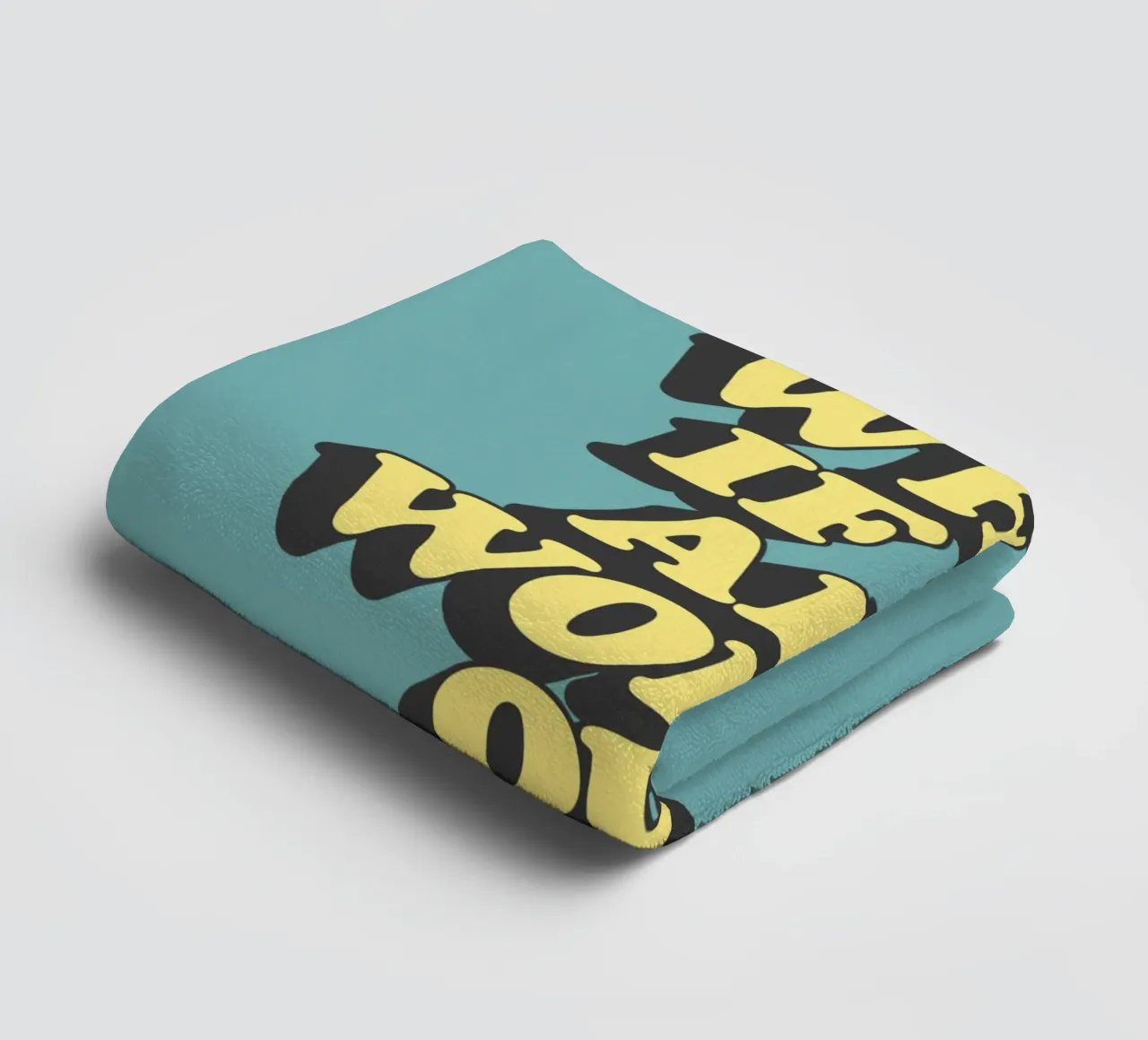 What if it All Works Out Optimistic Uplifting Typography towel by THE MOTIVATED TYPE