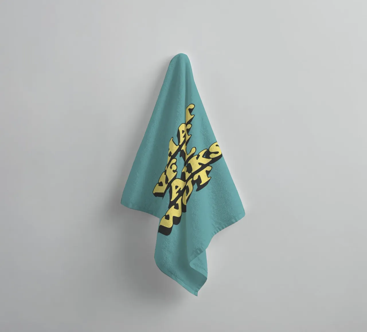 What if it All Works Out Optimistic Uplifting Typography towel by THE MOTIVATED TYPE