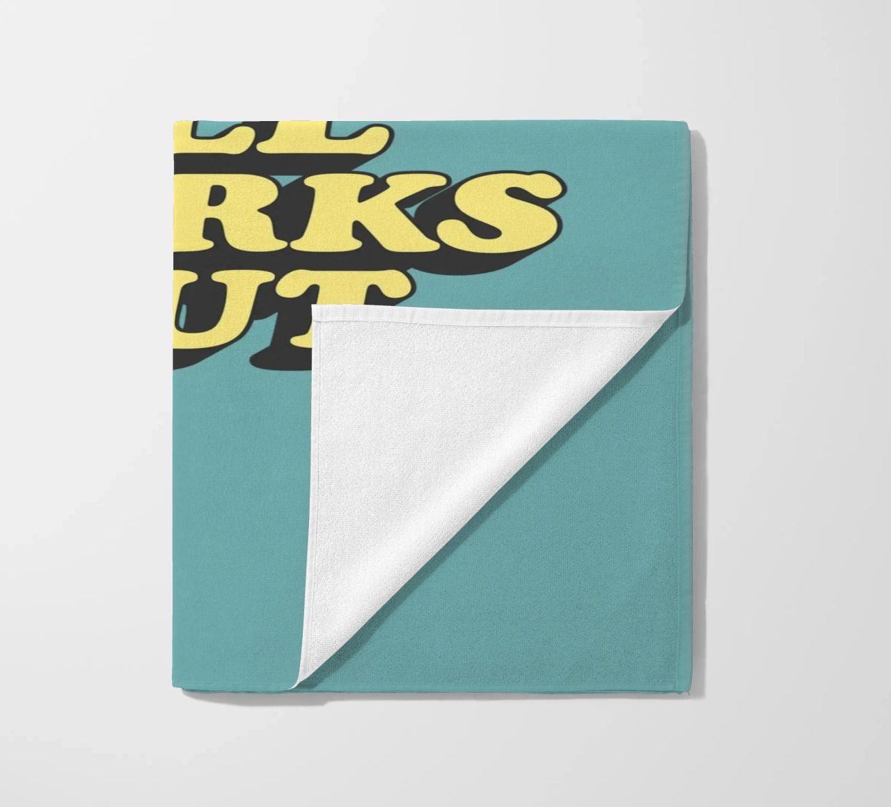 What if it All Works Out Optimistic Uplifting Typography beach towel by THE MOTIVATED TYPE