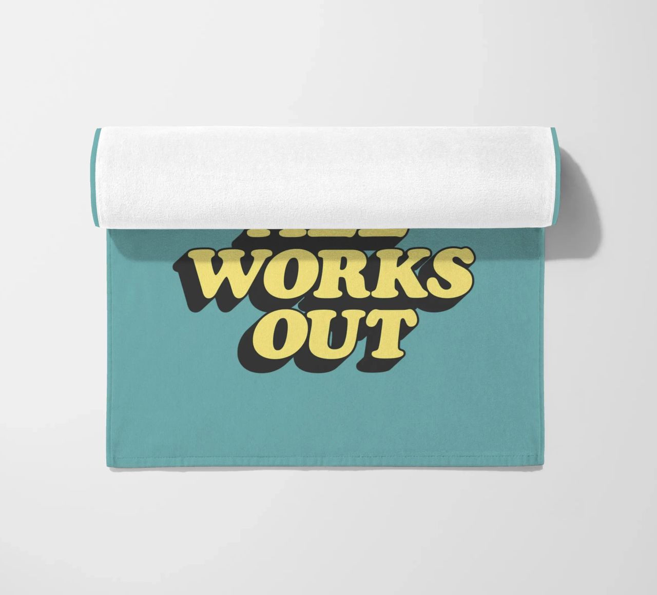 What if it All Works Out Optimistic Uplifting Typography beach towel by THE MOTIVATED TYPE