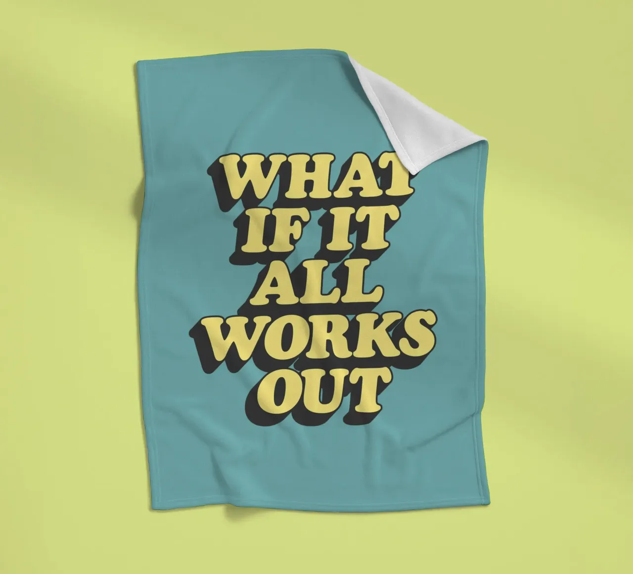 Et si tout se passait bien Typographie optimiste et optimiste plaid polaire de THE MOTIVATED TYPE