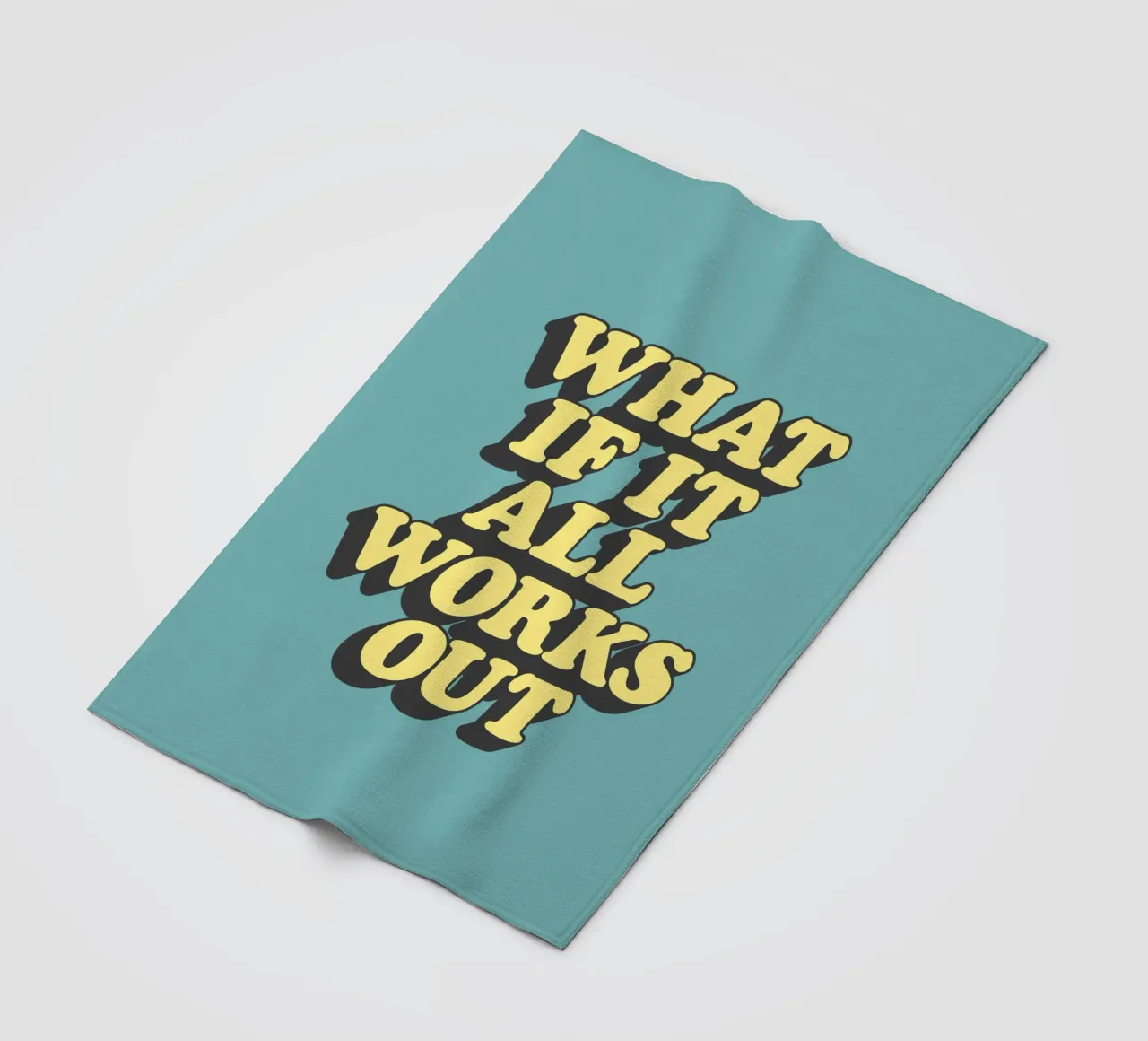 Et si tout se passait bien Typographie optimiste et optimiste plaid polaire de THE MOTIVATED TYPE
