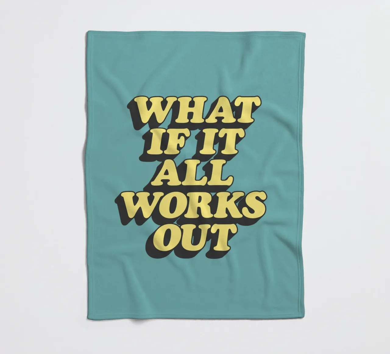 Et si tout se passait bien Typographie optimiste et optimiste plaid polaire de THE MOTIVATED TYPE