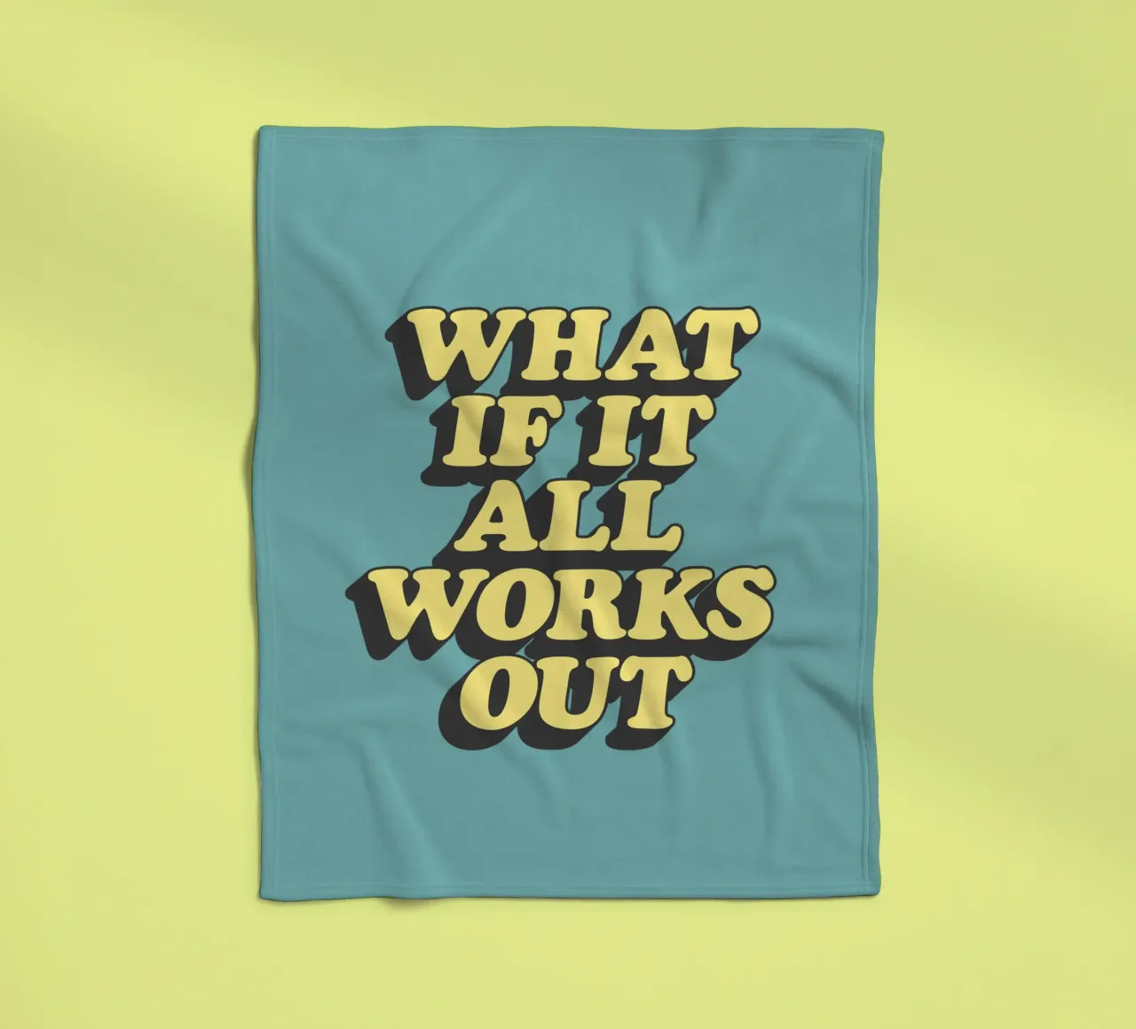Et si tout se passait bien Typographie optimiste et optimiste plaid polaire de THE MOTIVATED TYPE