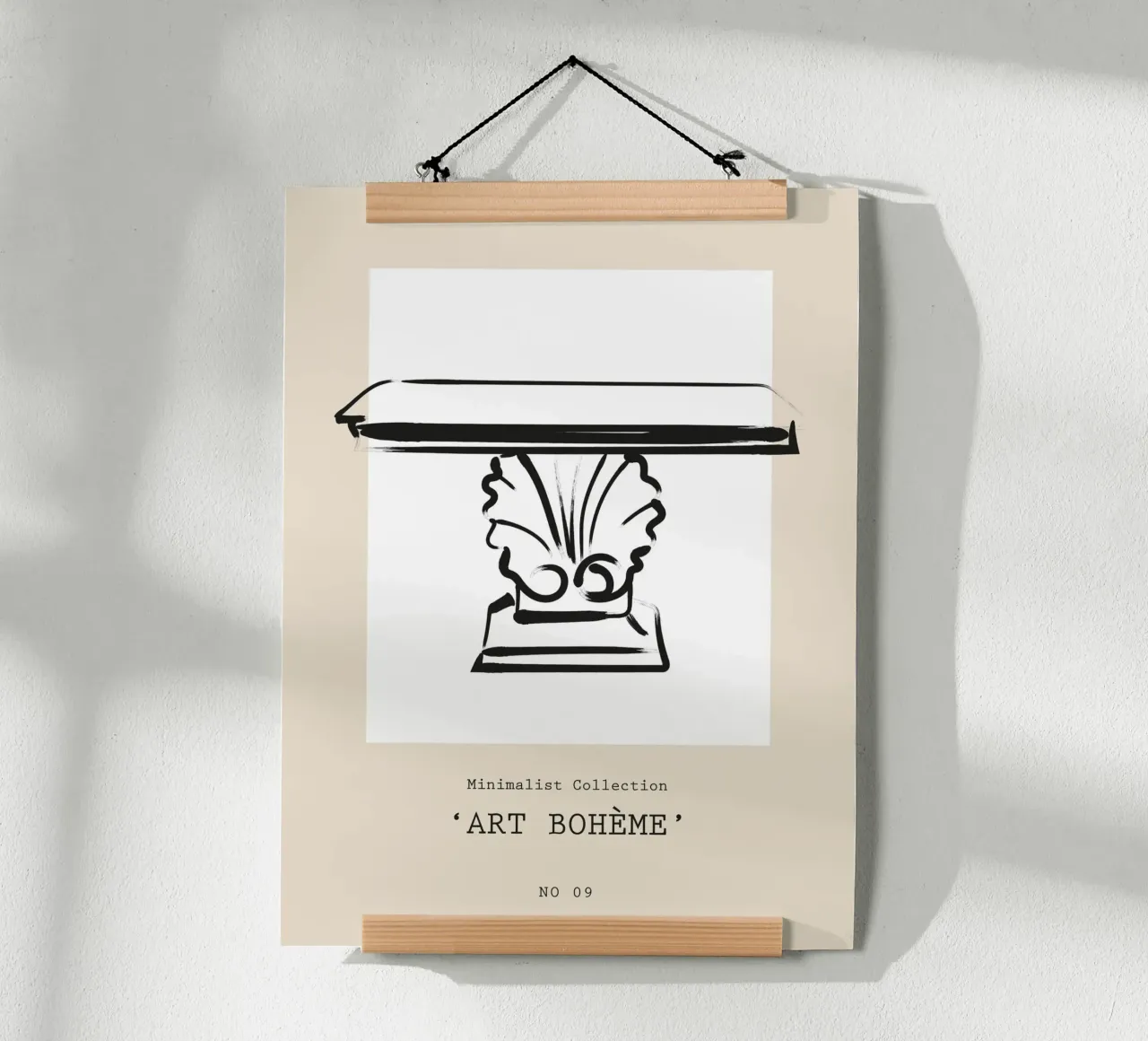 Harmonic Lines No 75 poster con telaio in alluminio da treechild