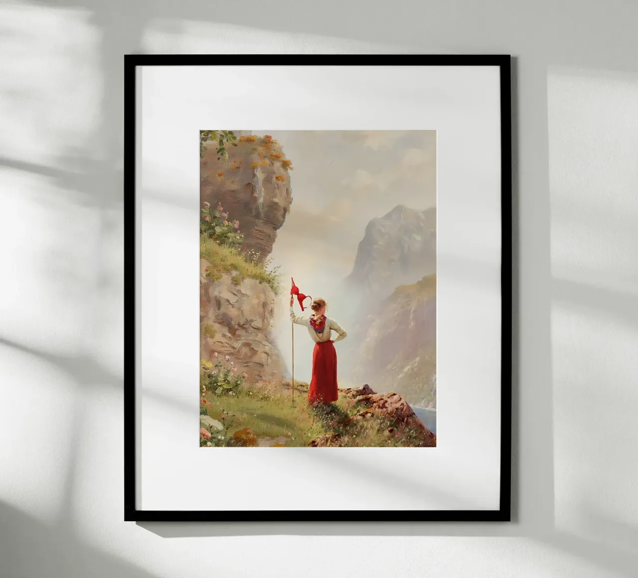 No Bra, No Problem poster con telaio in legno da Attaboy Dsgn