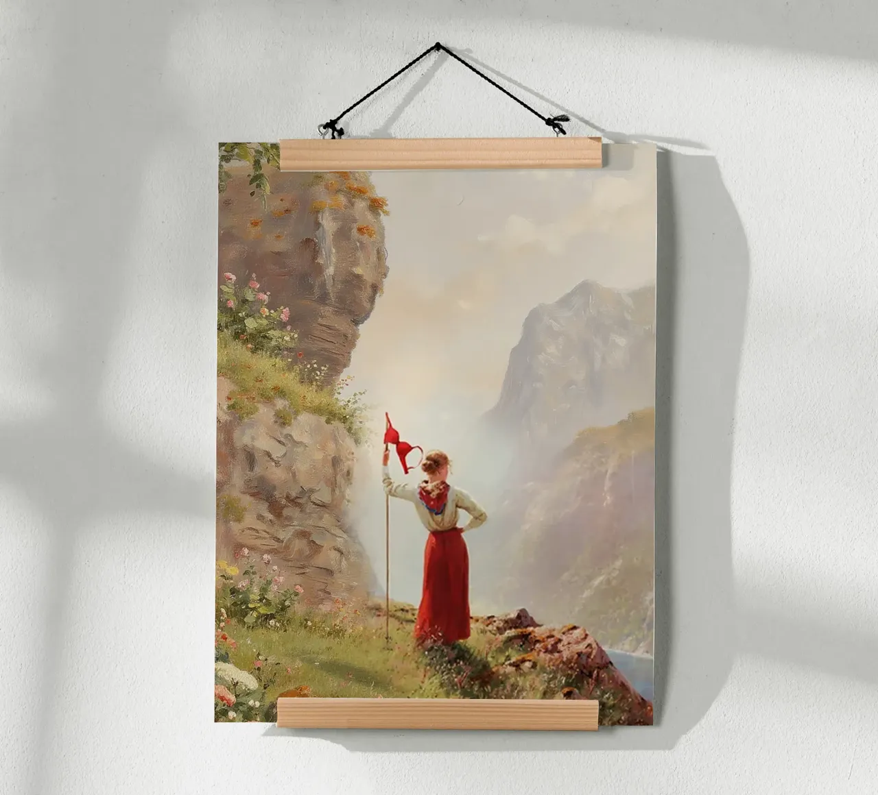 No Bra, No Problem poster con telaio in legno da Attaboy Dsgn