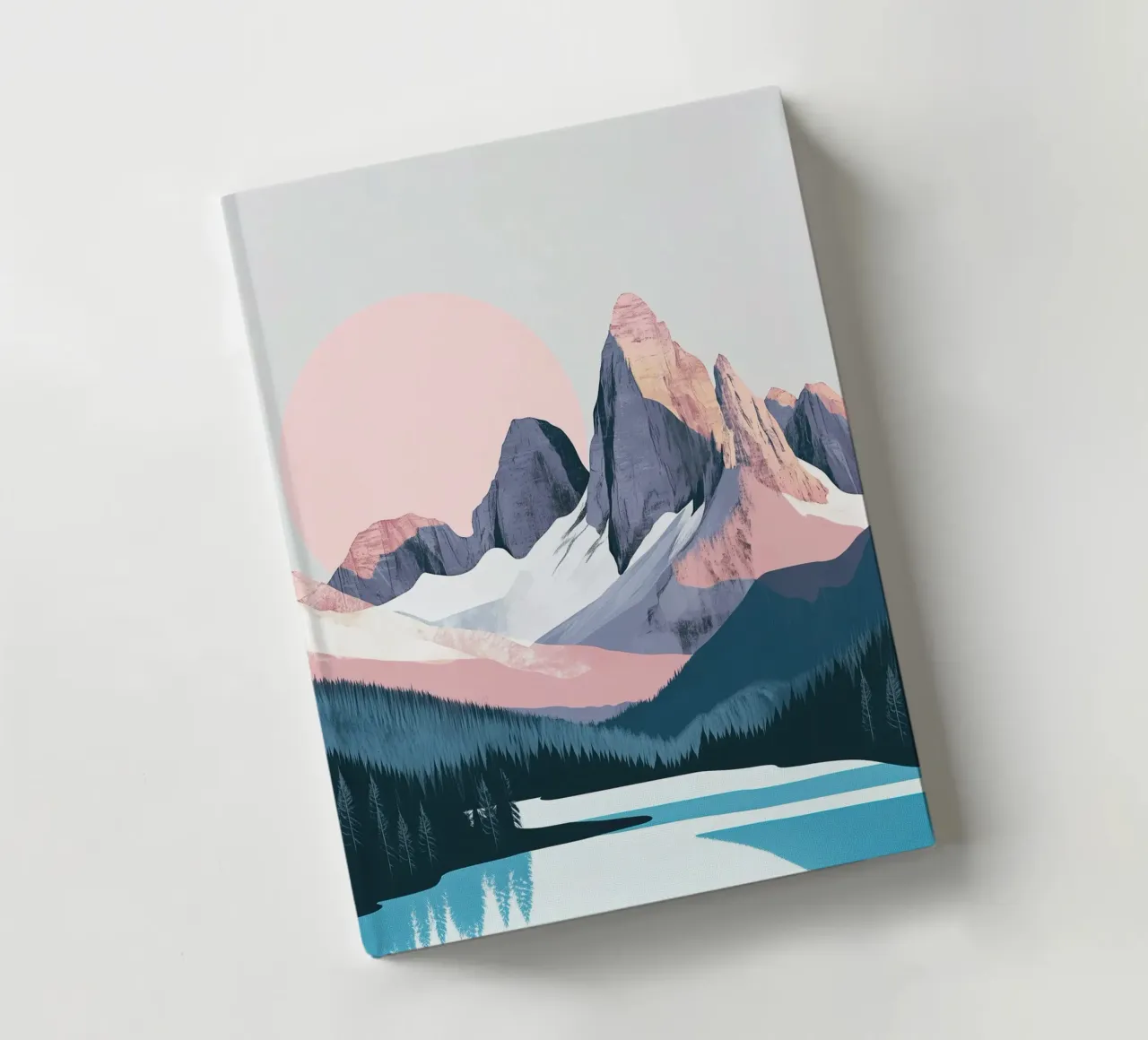 Set di tende da doccia in stile e arte del paesaggio montano astratto diario da Kaji
