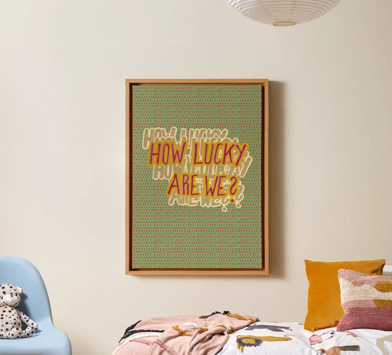How lucky are we? Leinwand mit Schattenfugenrahmen von thesoulhugclub