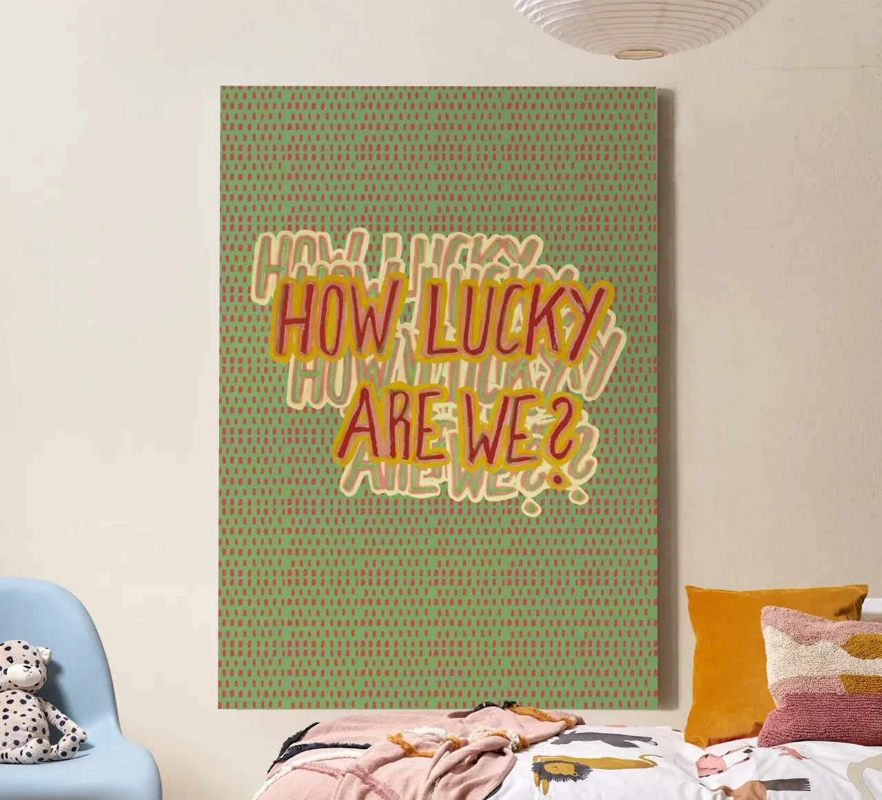 How lucky are we? Leinwand mit Schattenfugenrahmen von thesoulhugclub