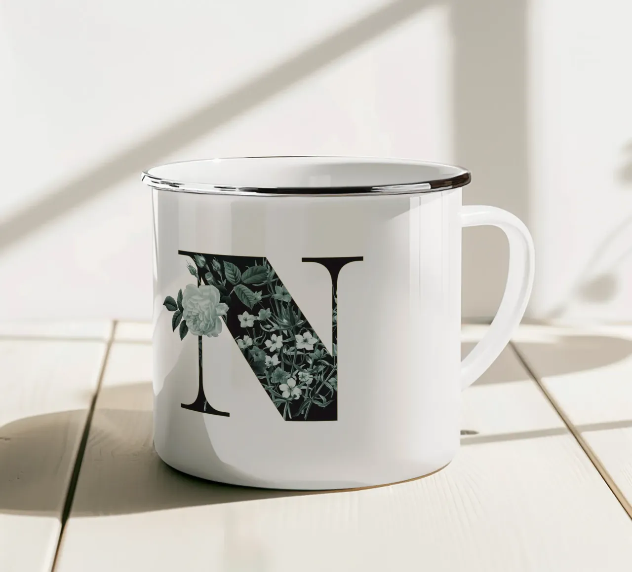 Flower Alphabet - N tazza in smalto da Froilein Juno
