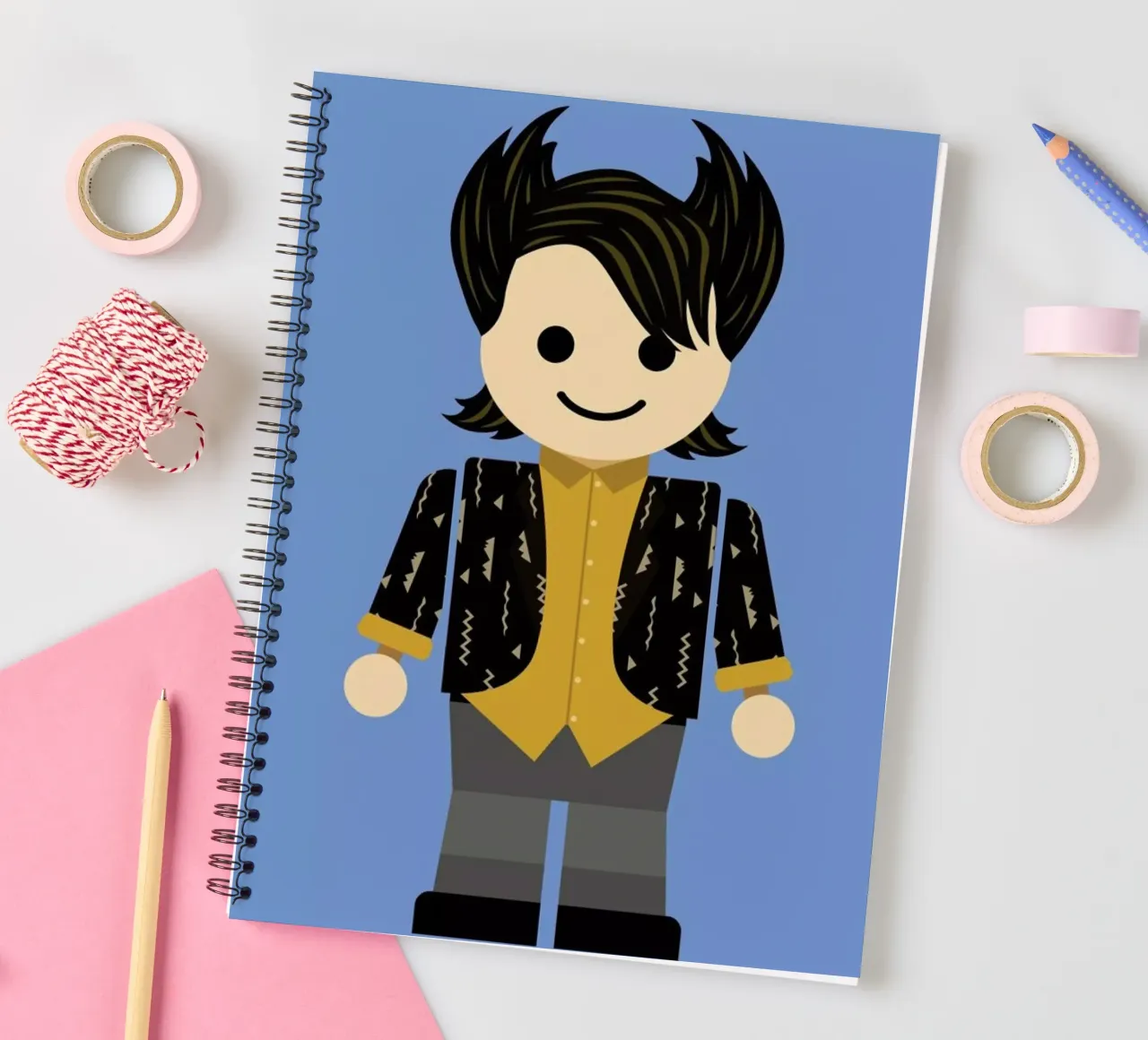 Chandler Bing Toy spiral notebook by Rafa Gomes