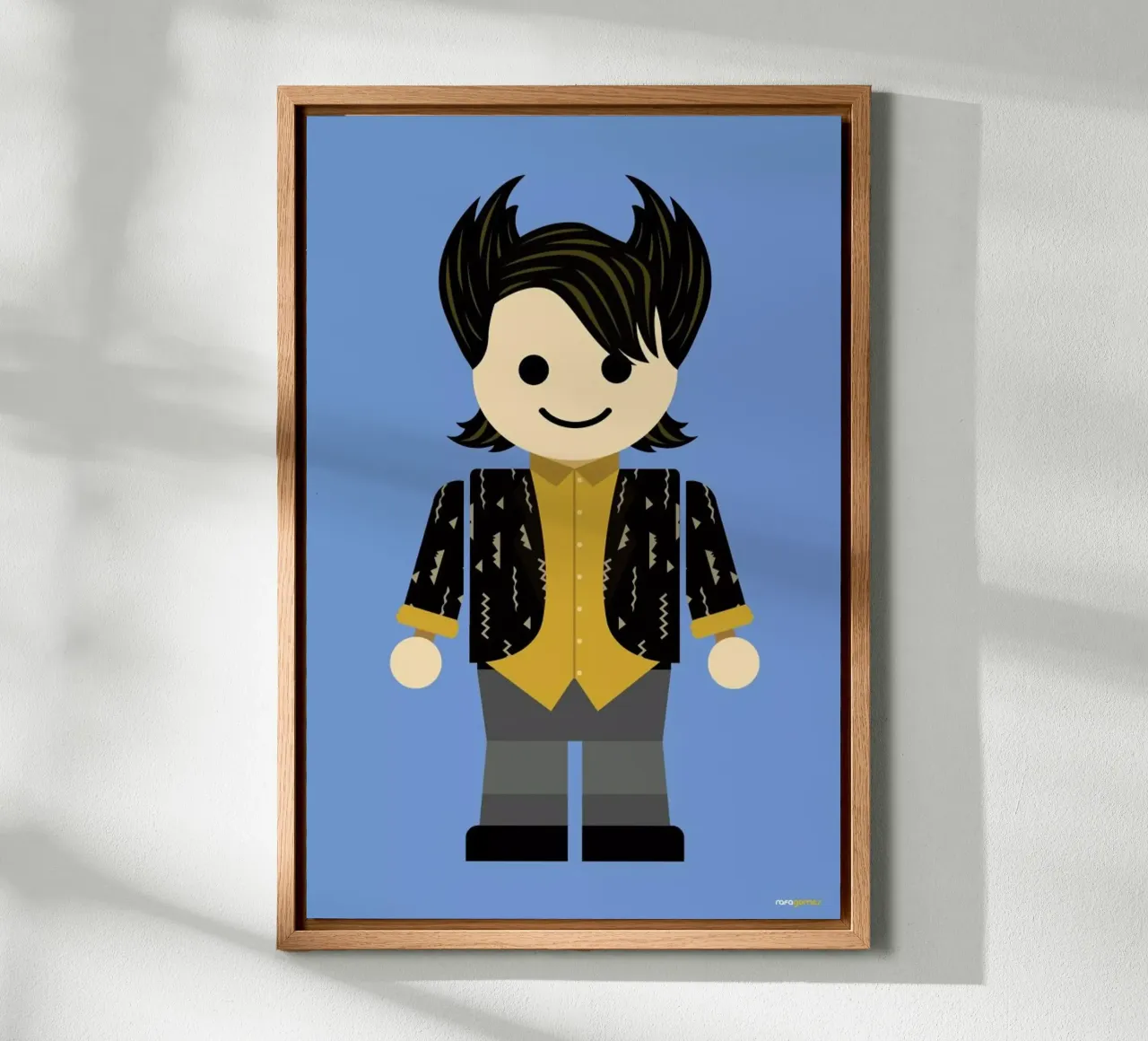 Chandler Bing Toy tela con Cornice a cassetta da Rafa Gomes