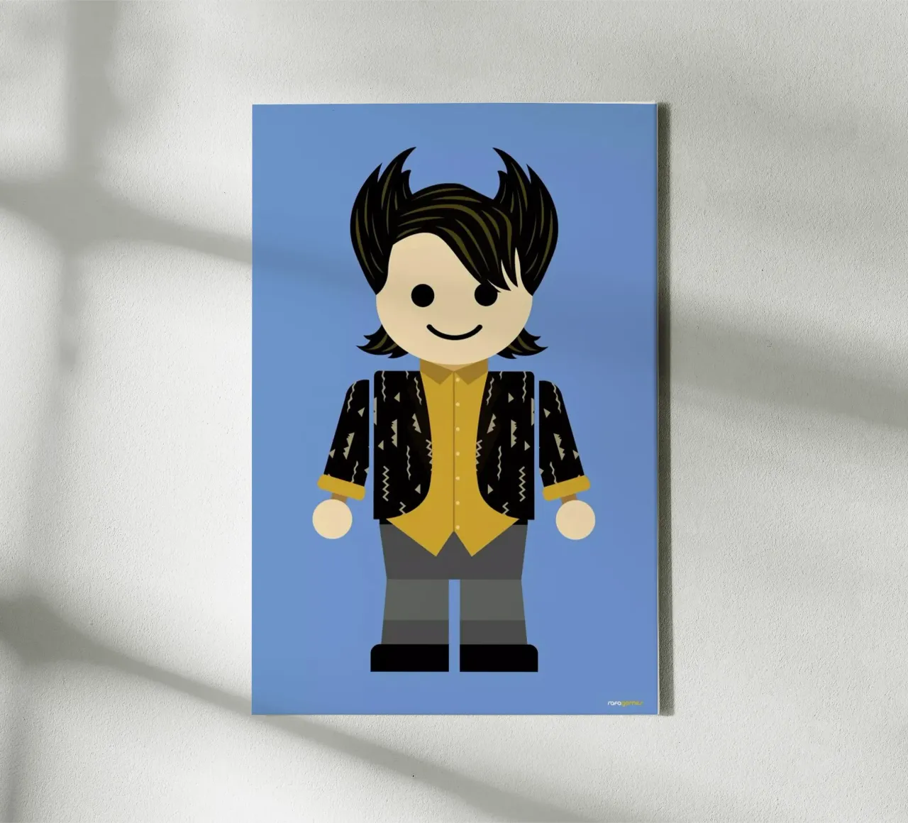 Chandler Bing Toy tela con Cornice a cassetta da Rafa Gomes