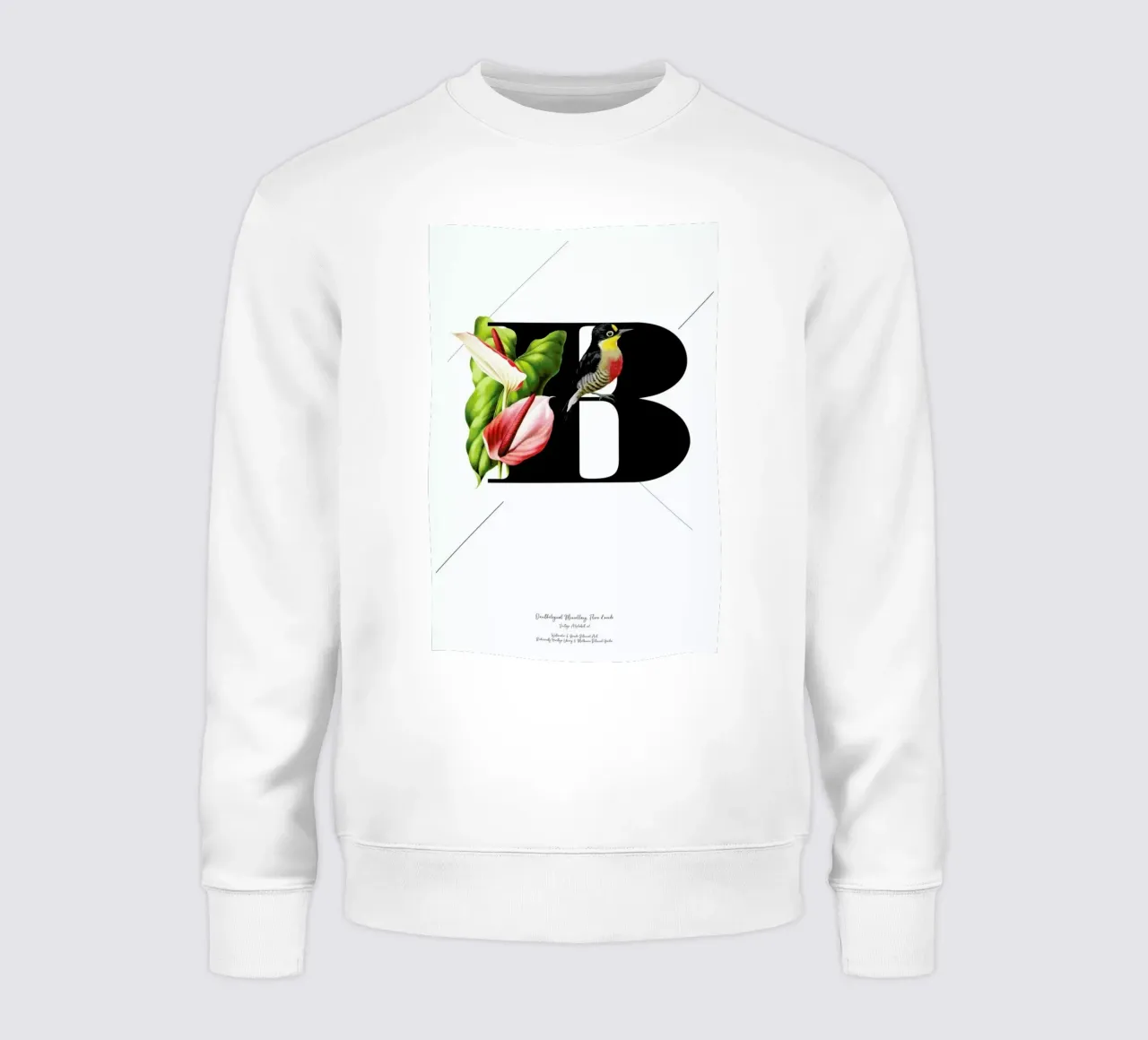 Botanical Alphabet - B sweatshirt van Froilein Juno