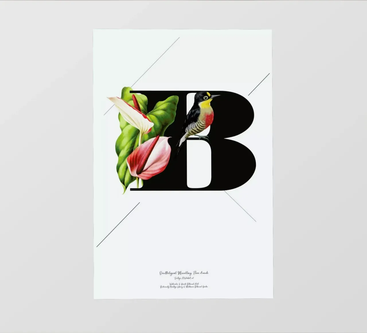 Botanical Alphabet - B telo in pvc da Froilein Juno