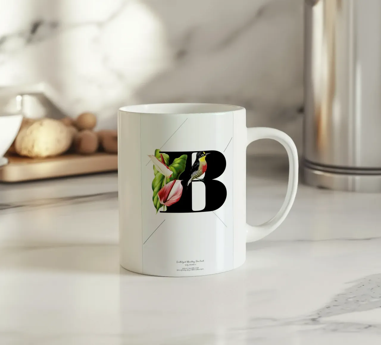 Botanical Alphabet - B tazza in ceramica da Froilein Juno