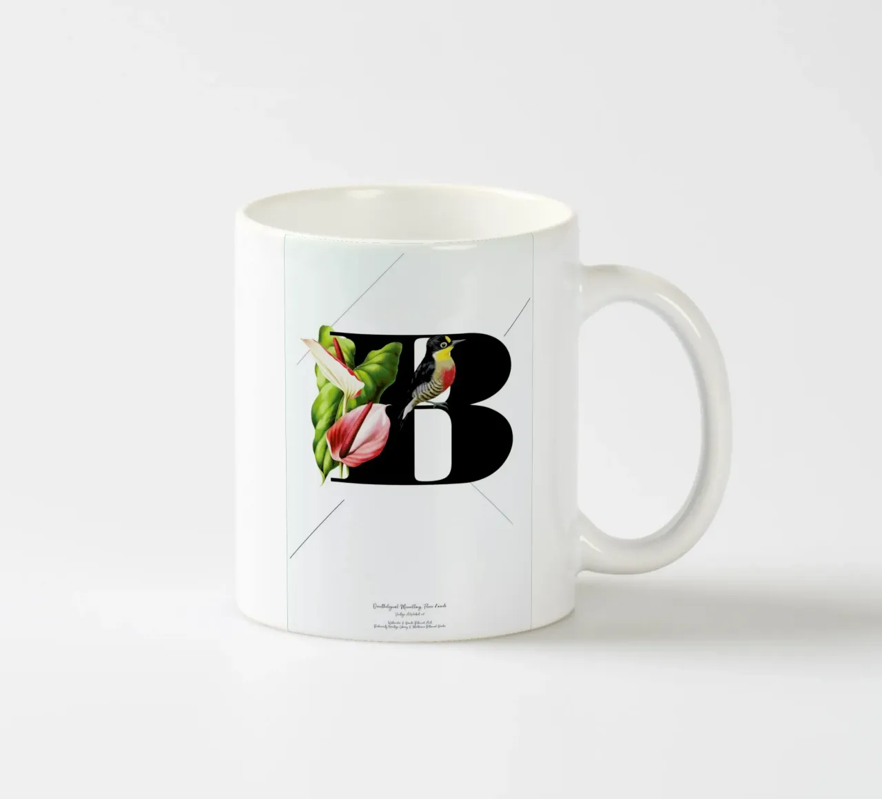 Botanical Alphabet - B tazza in ceramica da Froilein Juno