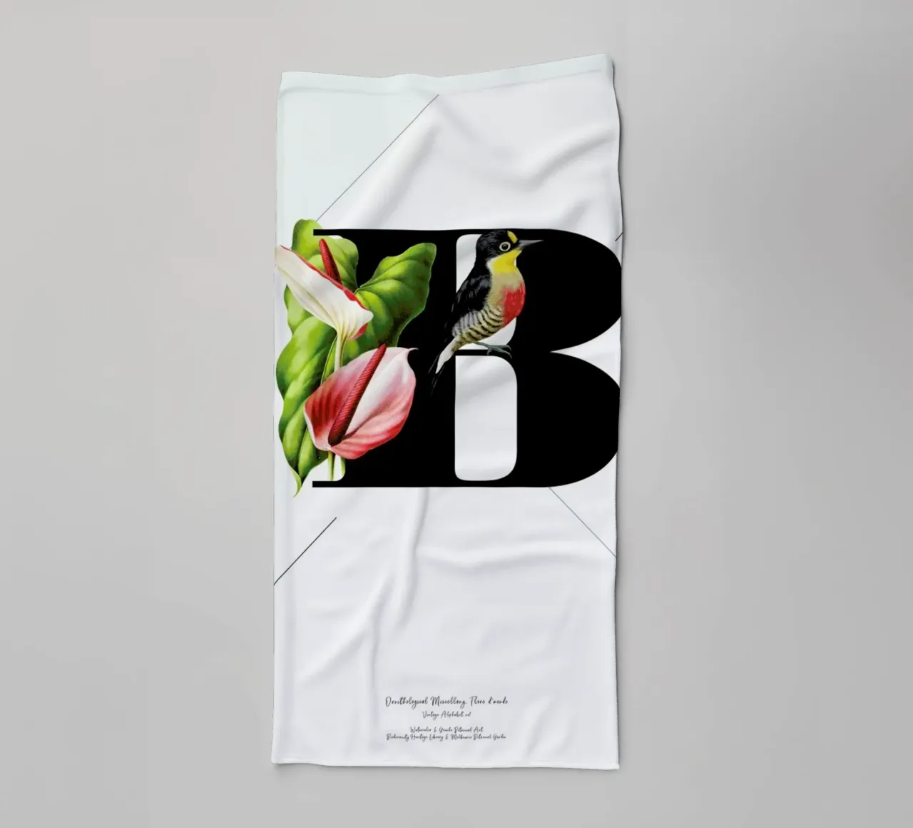 Botanical Alphabet - B asciugamano da bagno da Froilein Juno