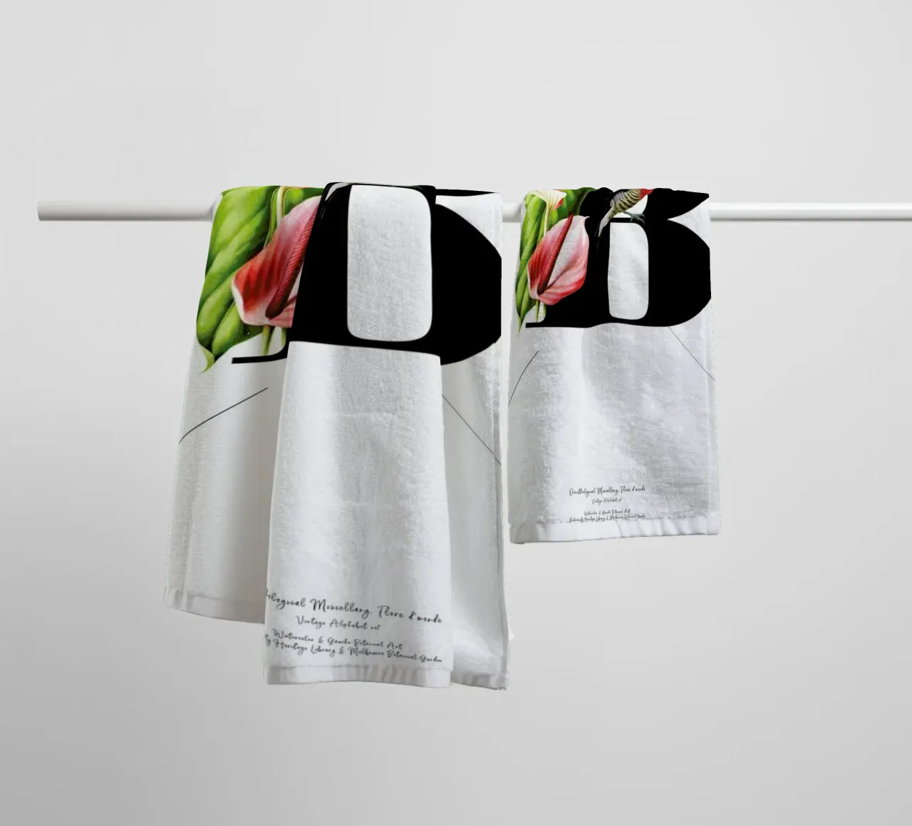 Botanical Alphabet - B asciugamano da bagno da Froilein Juno
