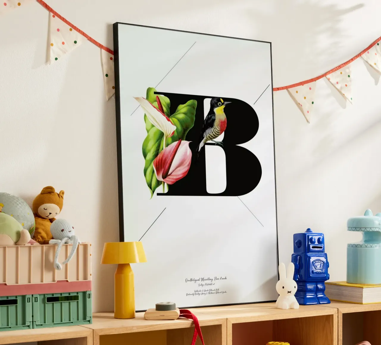 Botanical Alphabet - B alluminio dibond da Froilein Juno
