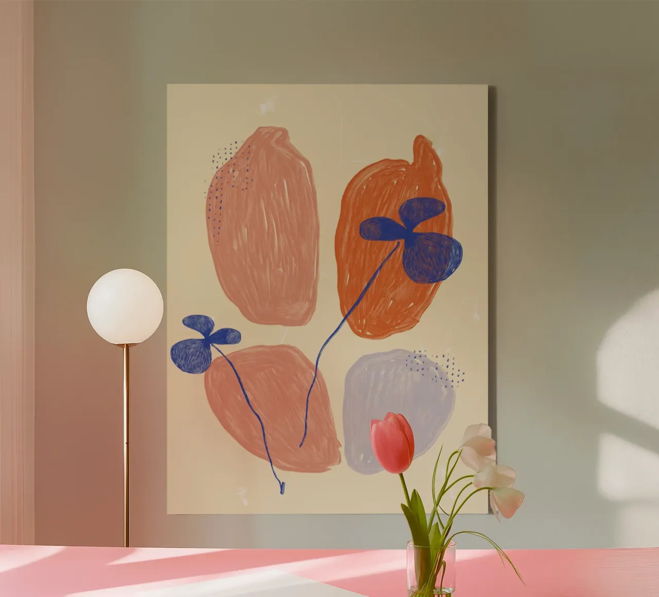 Color Bloom No 11 tela con Cornice a cassetta da treechild