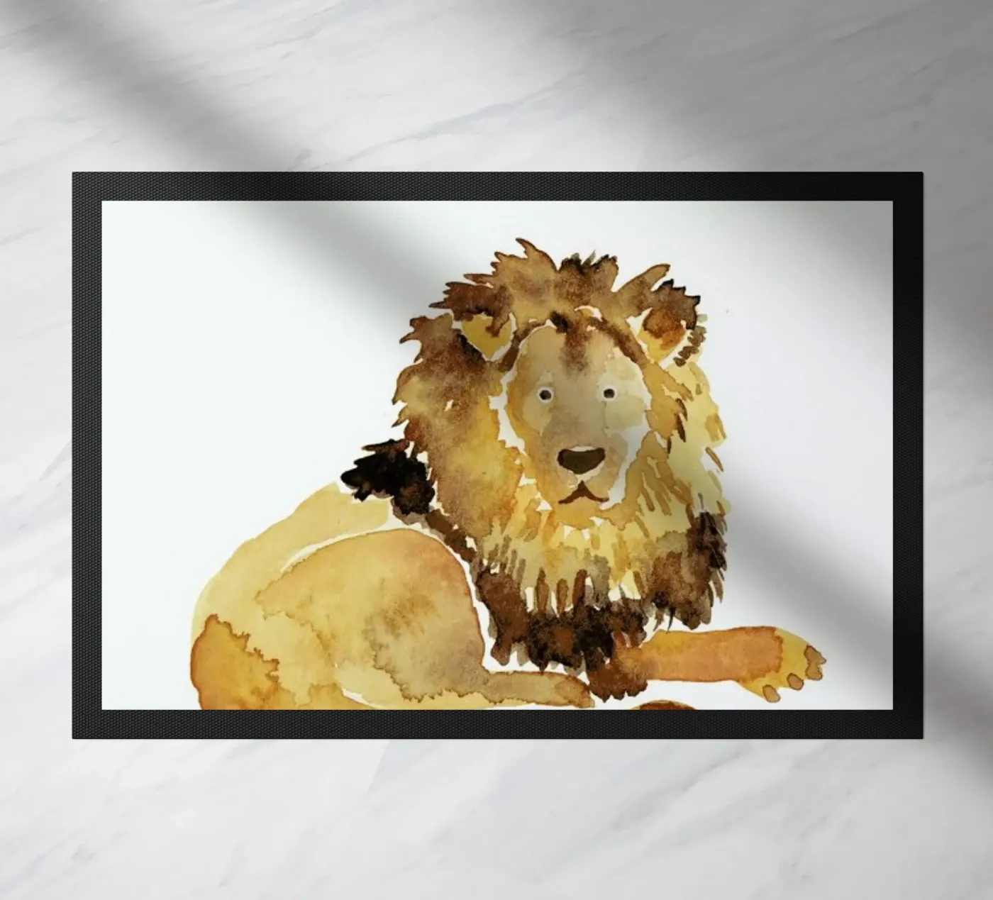 Lion doormat by Farina Kuklinski