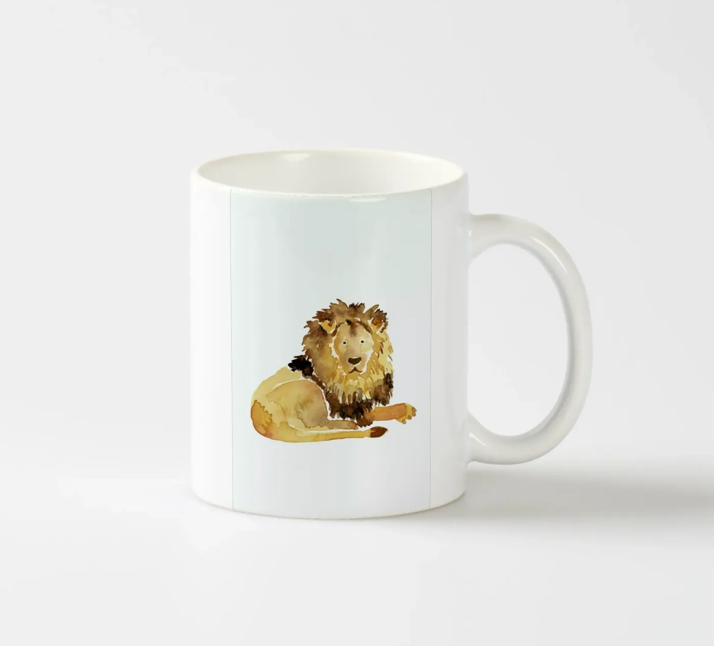 Lion ceramic mug by Farina Kuklinski