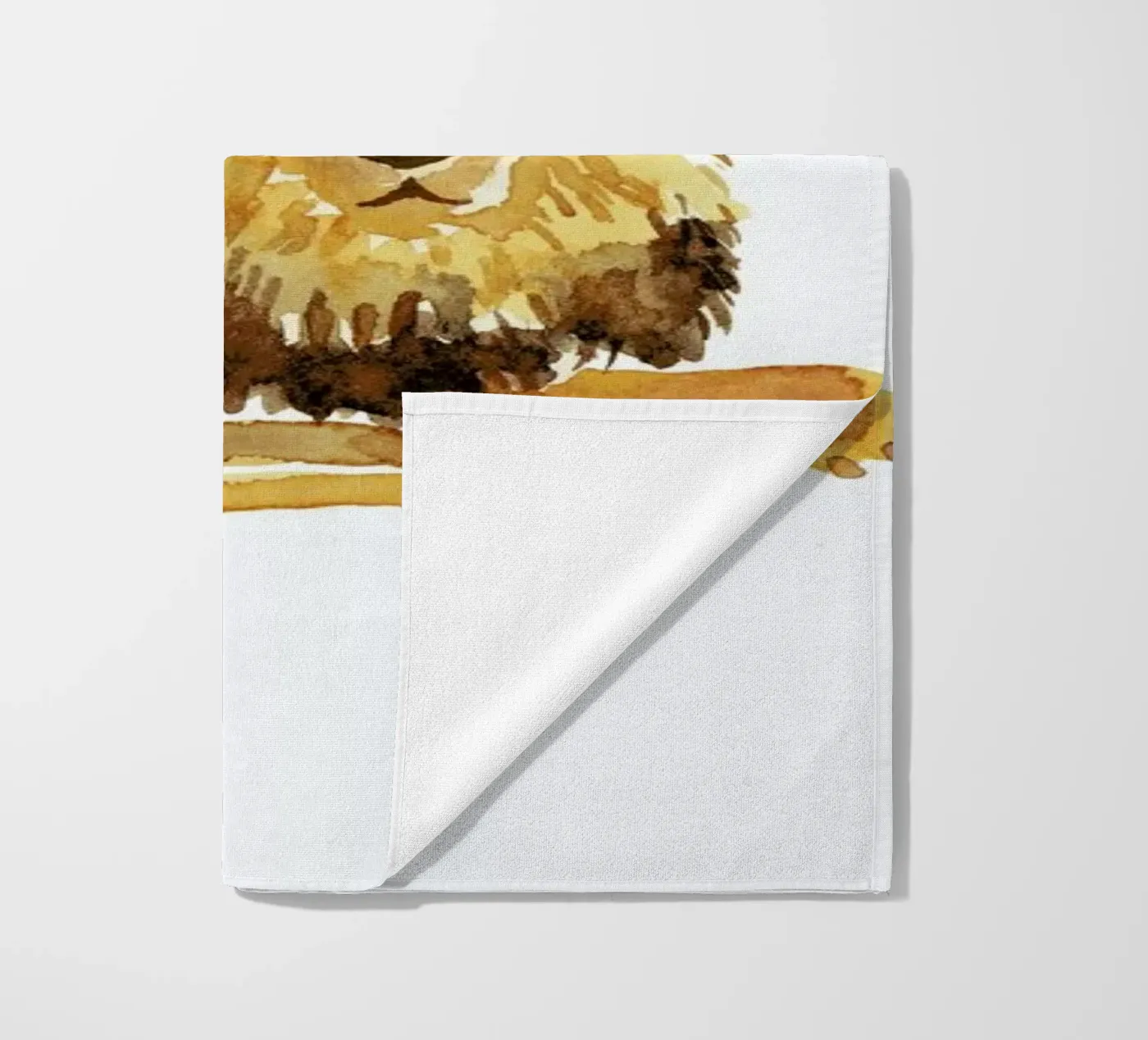 Lion beach towel by Farina Kuklinski