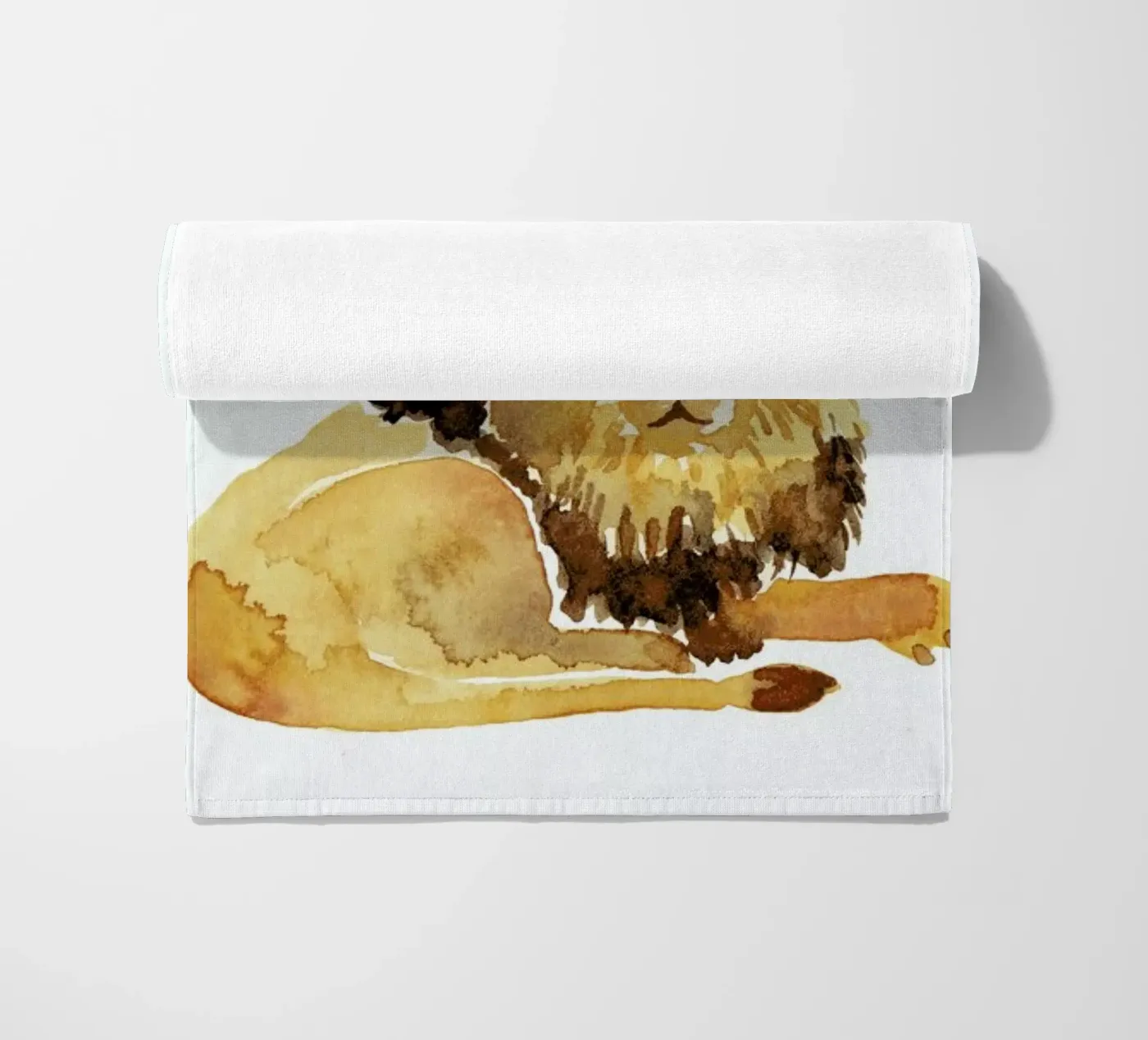 Lion beach towel by Farina Kuklinski