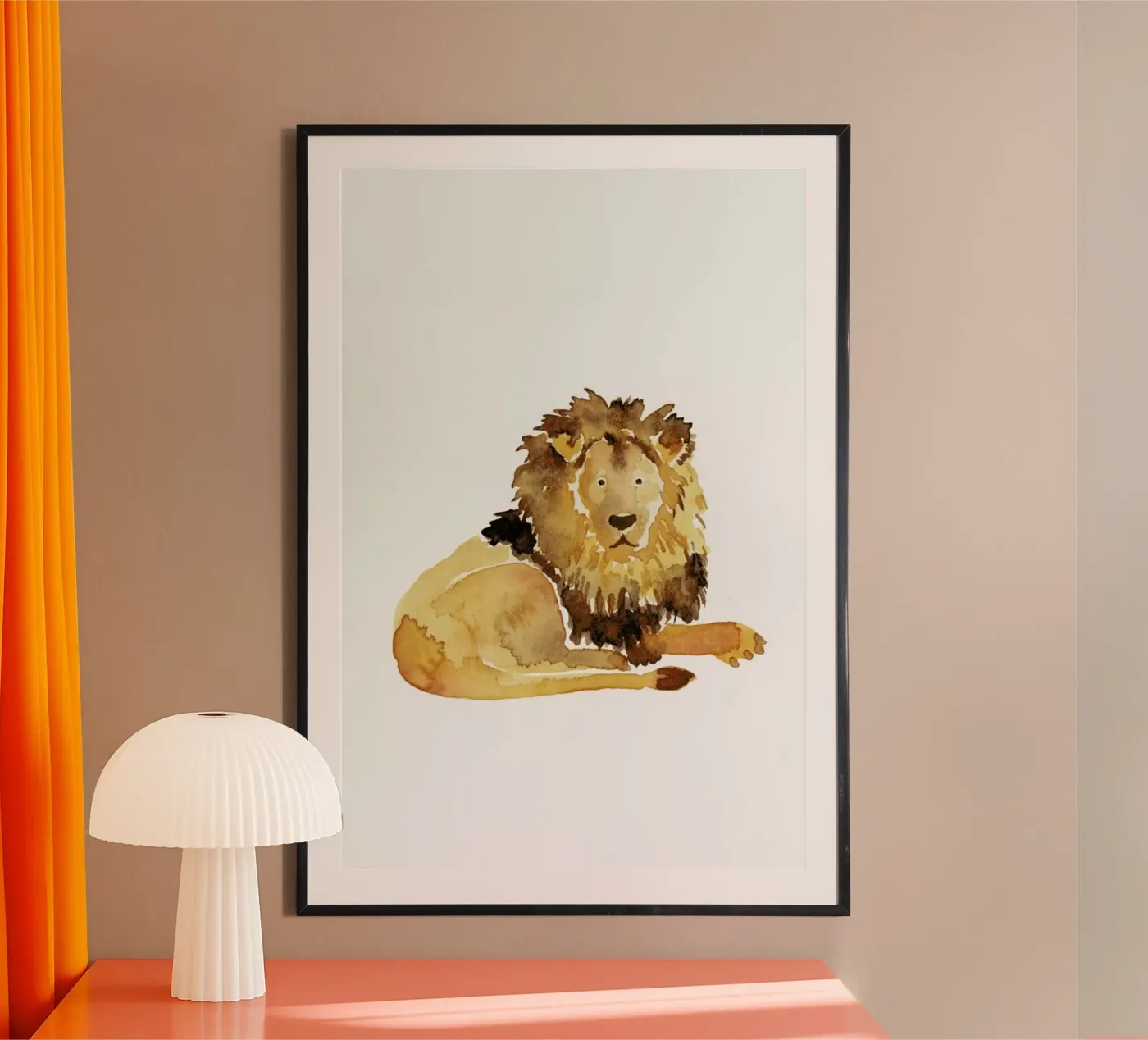 Lion poster van Farina Kuklinski