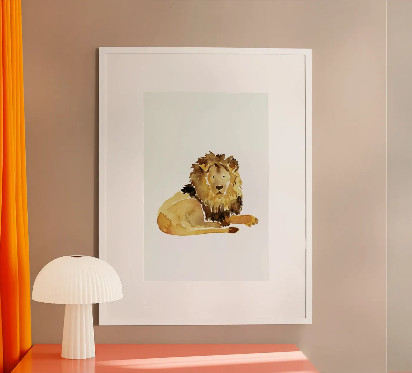 Lion poster van Farina Kuklinski