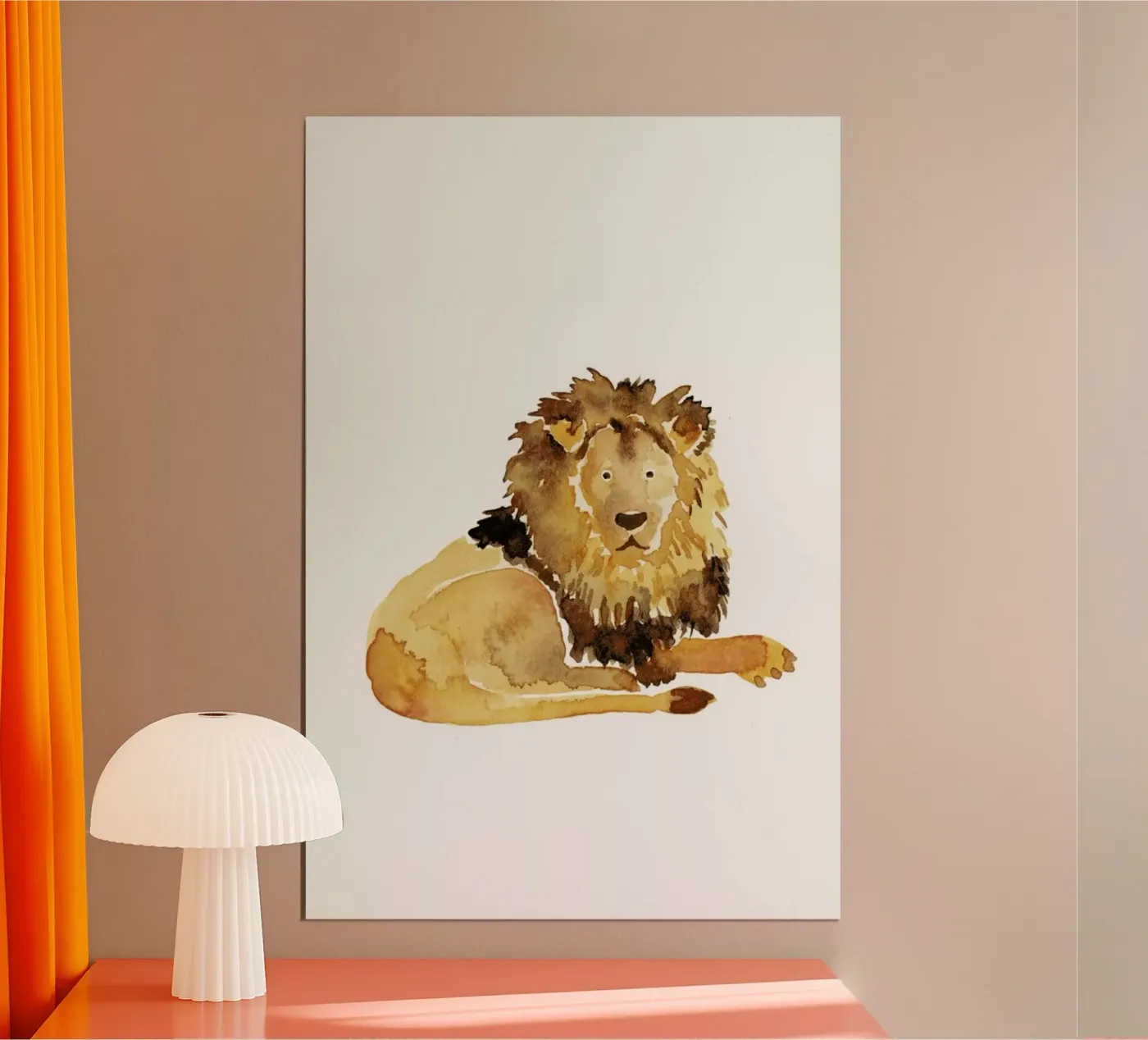 Lion poster van Farina Kuklinski