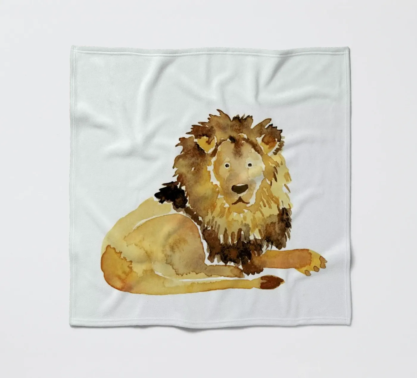 Lion fleece blanket by Farina Kuklinski