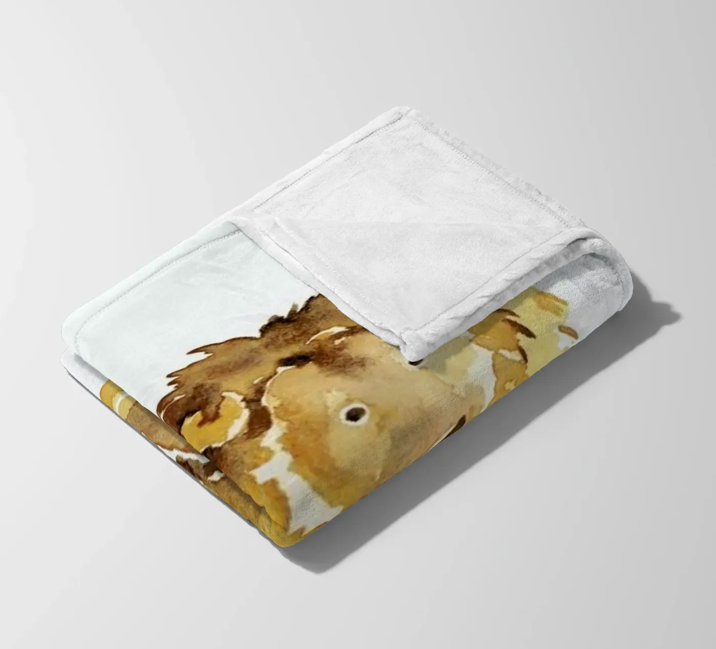 Lion fleece blanket by Farina Kuklinski