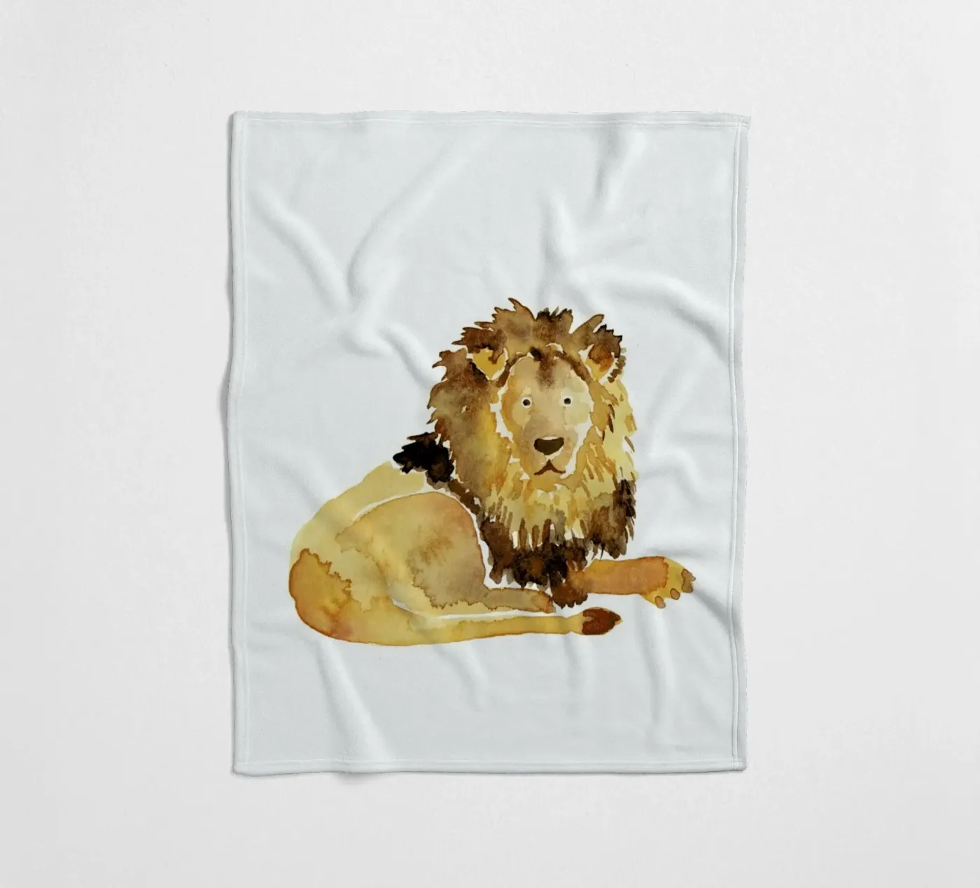 Lion fleece blanket by Farina Kuklinski