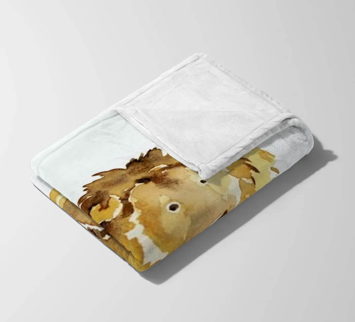 Lion fleece blanket by Farina Kuklinski