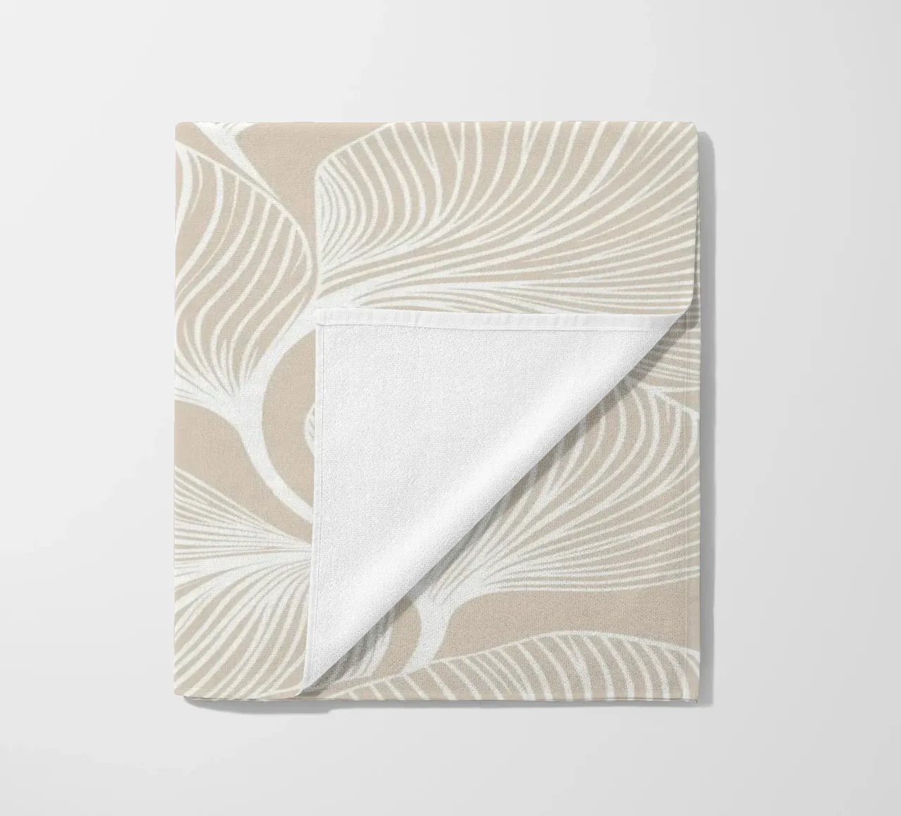 Arte lineare minimalista delle foglie telo mare da Melloi Art Print