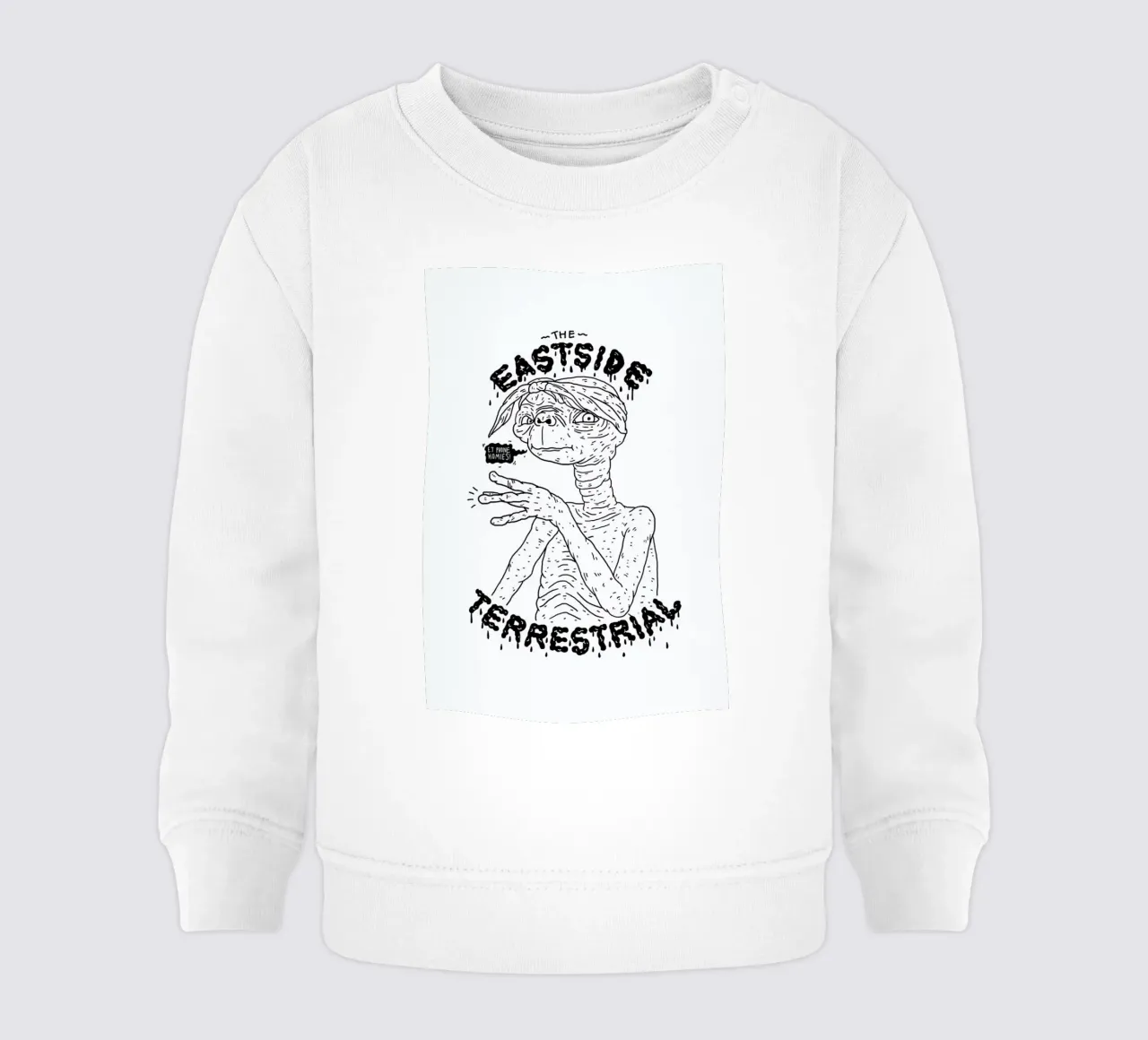 E.T. baby sweatshirt by Nick Cocozza