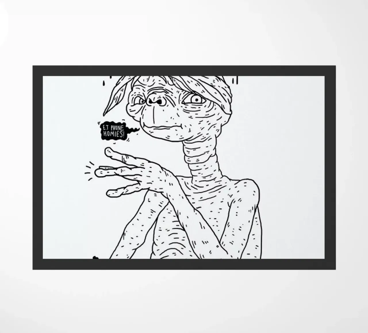 E.T. doormat by Nick Cocozza