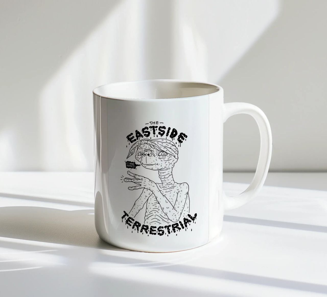 E.T. tazza in ceramica da Nick Cocozza