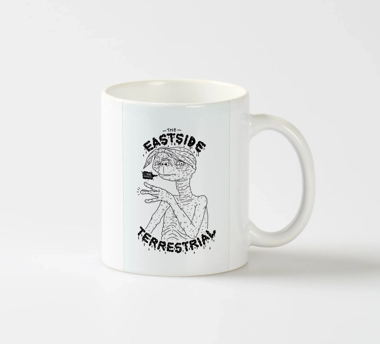 E.T. tazza in ceramica da Nick Cocozza