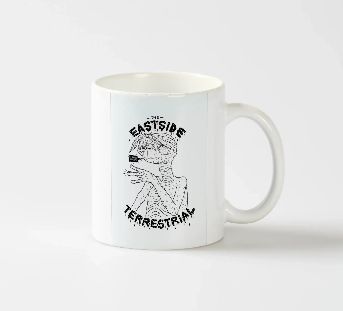 E.T. ceramic mug by Nick Cocozza