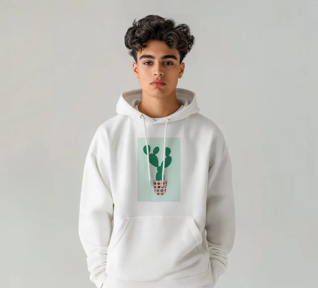 Cactus felpa con cappuccio da Linda Gobeta